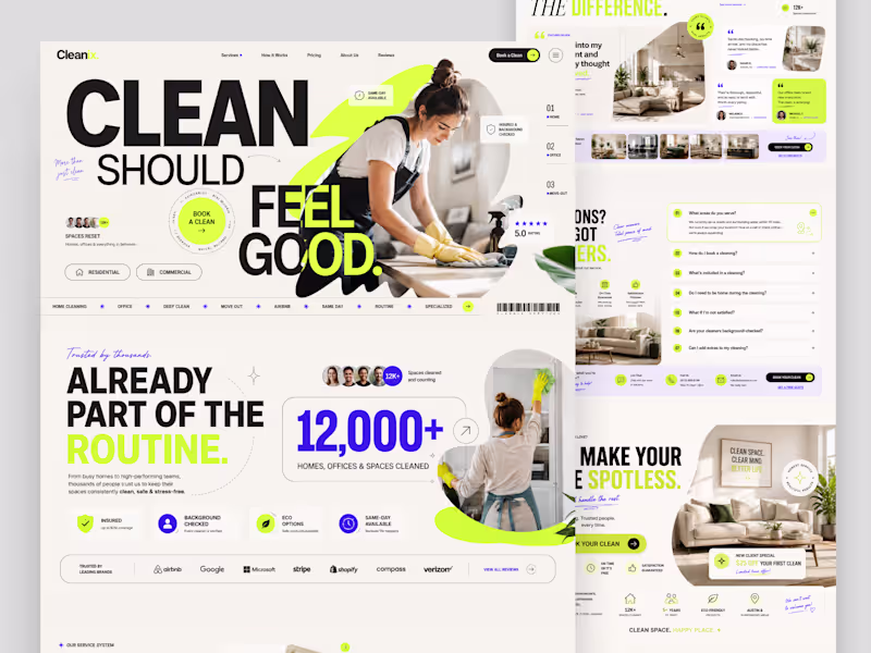 Cover image for A cleaning service doesn't need