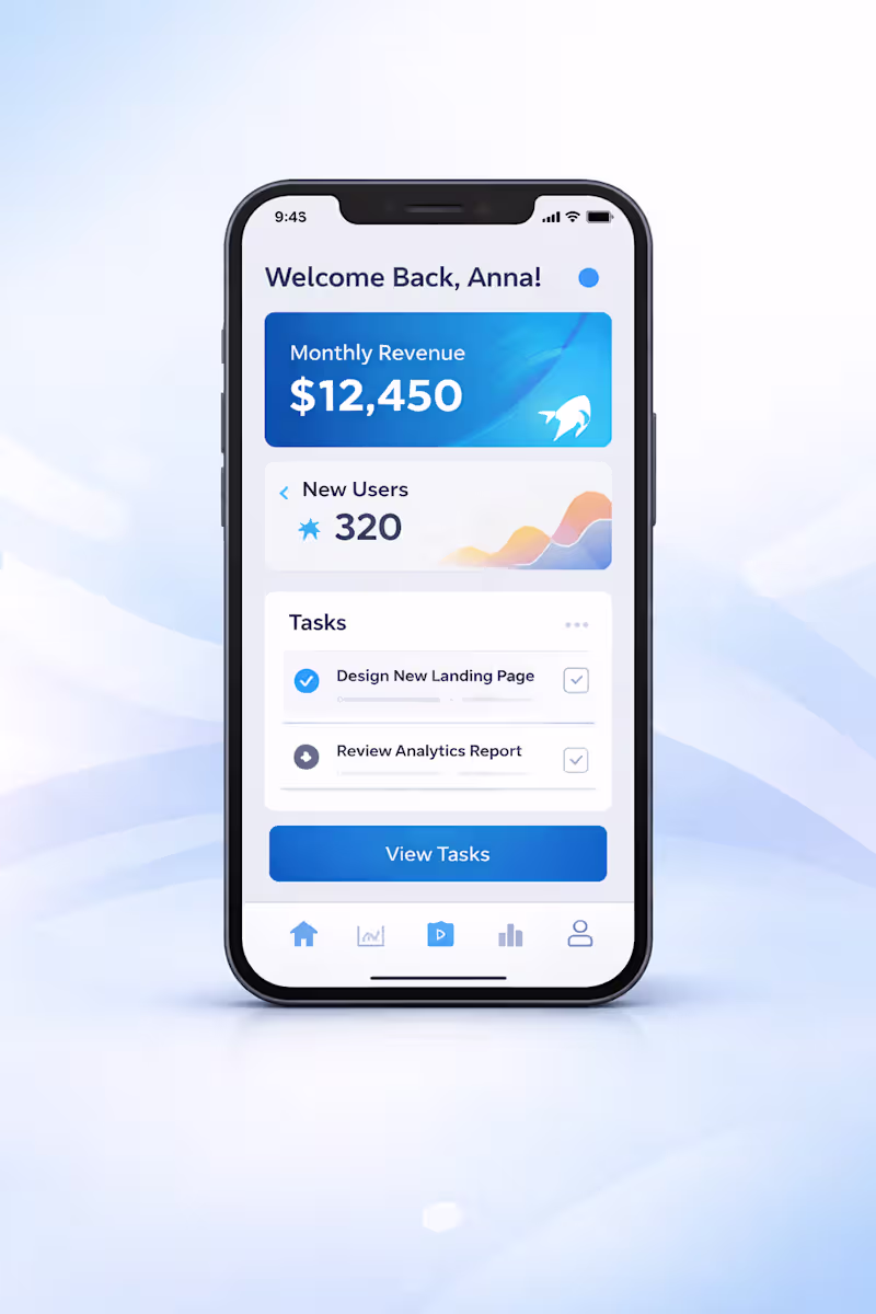 Cover image for Mobile Dashboard UI for a Startup MVP This project showcases...