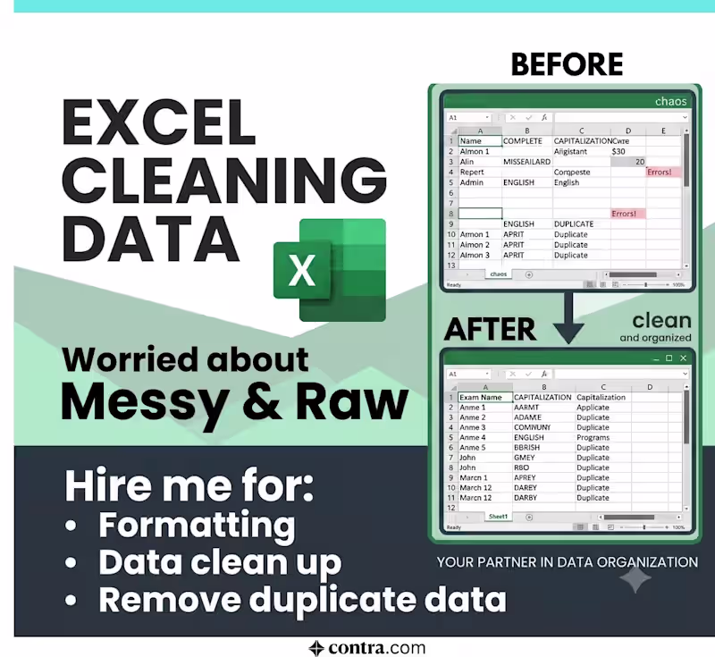 Cover image for Excel data cleaning