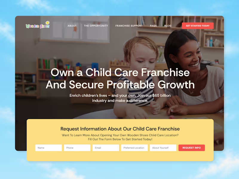 Cover image for Wooden Shoes — Child Care Website Design & Development