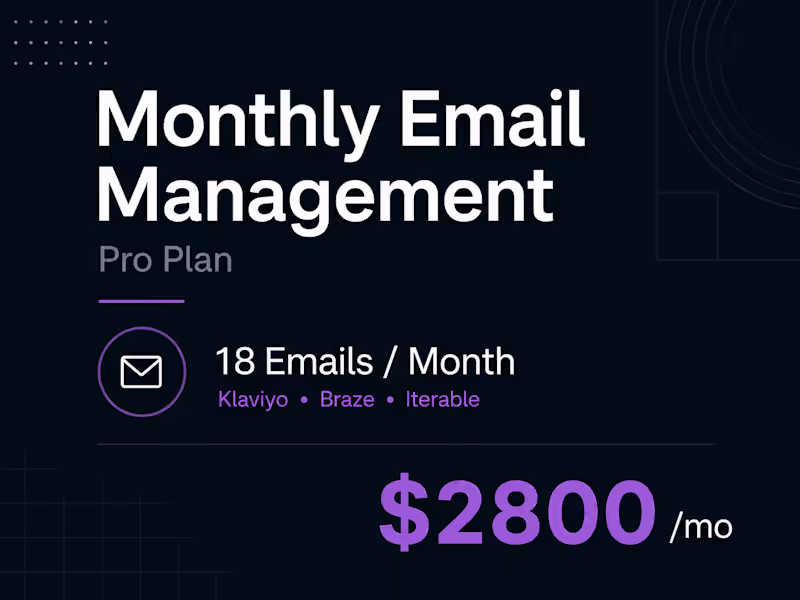 Cover image for Monthly Email Management — Pro