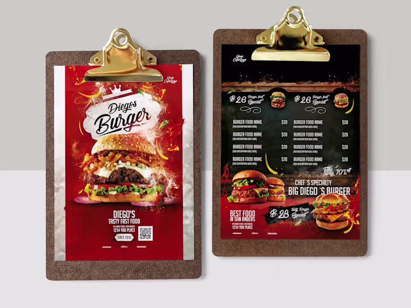 Cover image for Food Menu Flyer Design