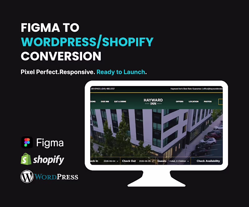 Cover image for Figma to WordPress or Shopify – Pixel-Perfect Conversion