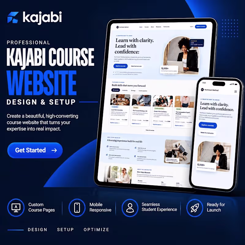 Cover image for Kajabi Course Website Design & Setup