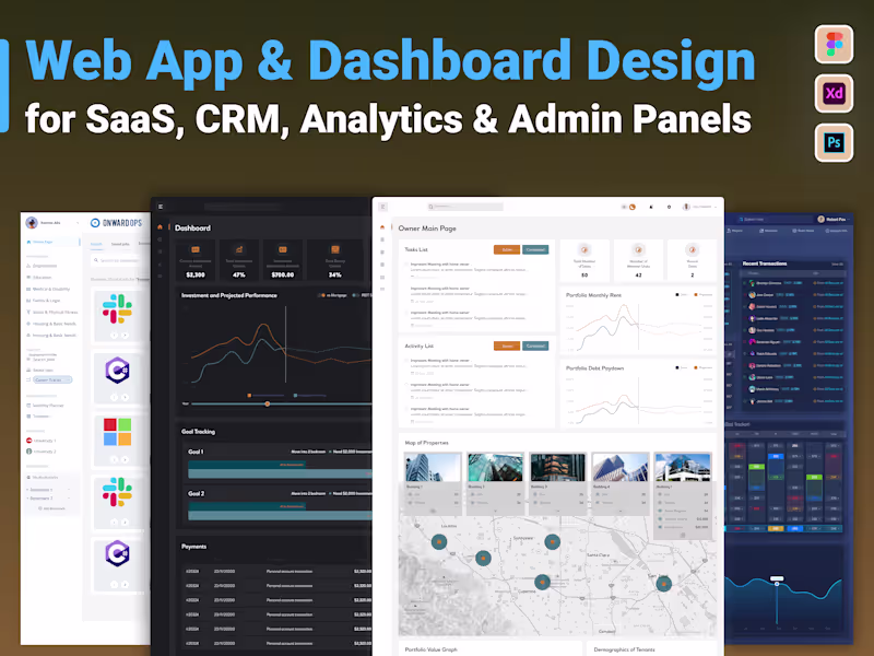 Cover image for Professional Dashboard & Web App Design in Figma