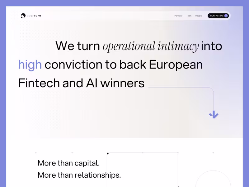 Cover image for Aperture - High-Conviction European Fintech VC