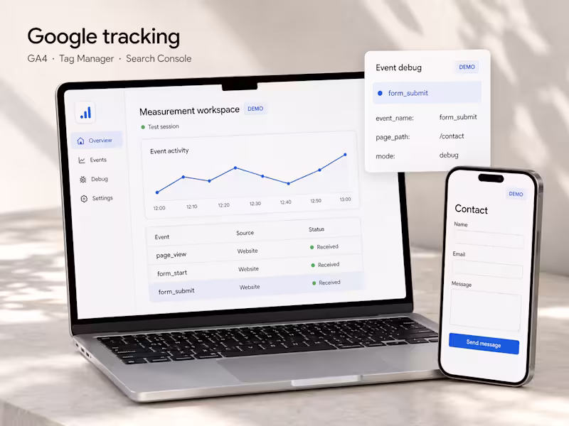 Cover image for Google Analytics 4, Tag Manager and Search Console setup