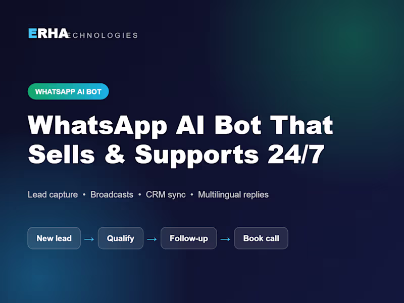 Cover image for WhatsApp AI Chatbot for Lead Generation & Support