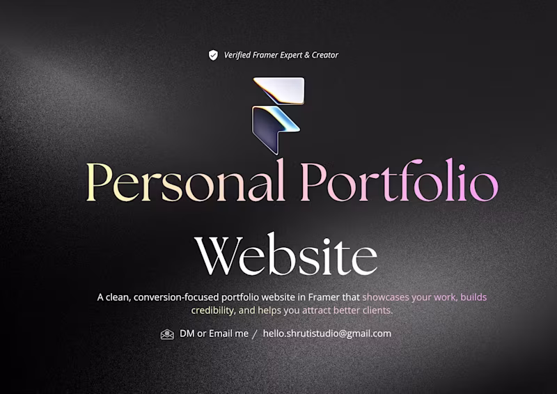 Cover image for Portfolio Website in Framer
