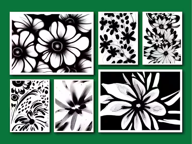 Cover image for black flowers