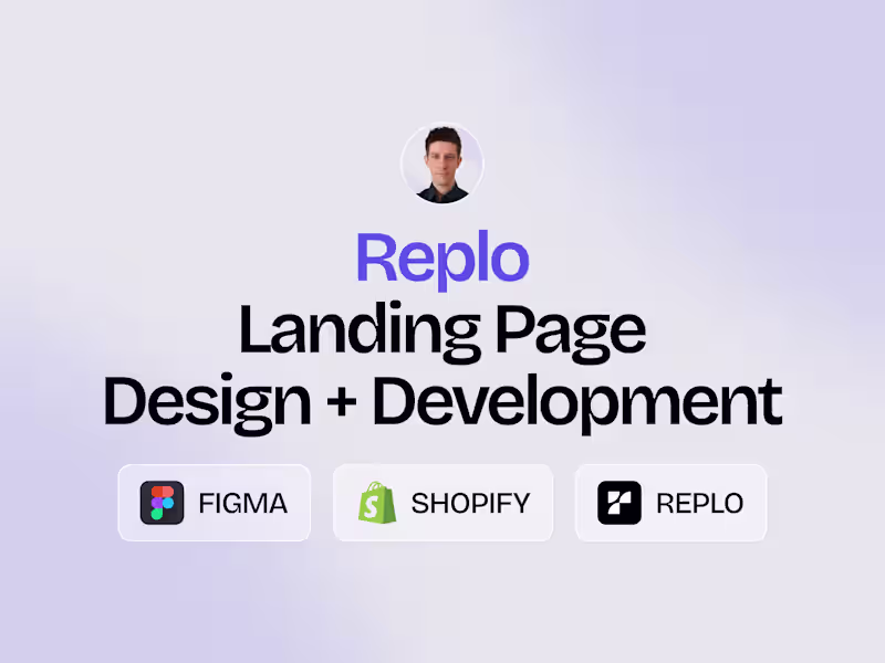 Cover image for Replo Landing Page Design & Development