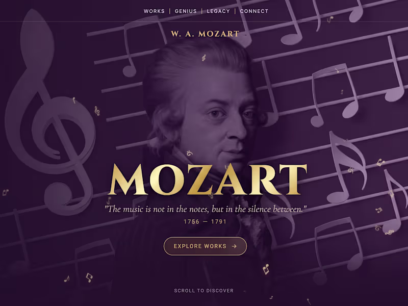 Cover image for Mozart Website