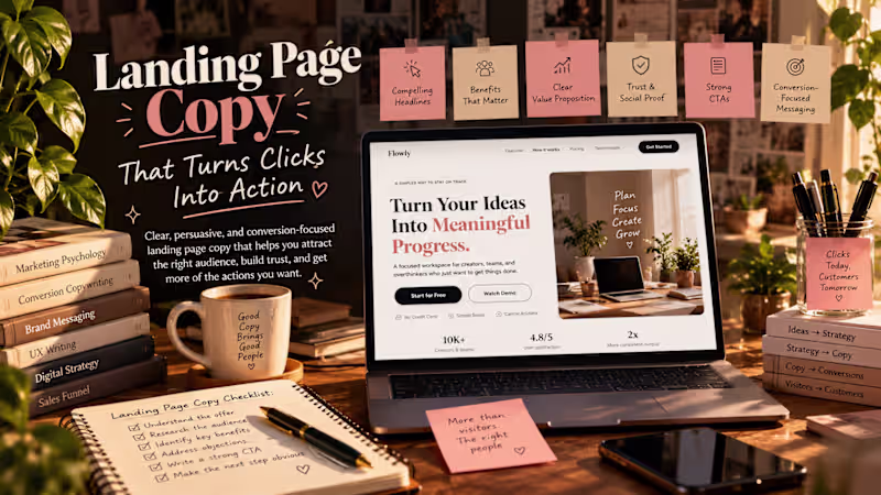 Cover image for Landing Page Copy That Turns Clicks Into Action