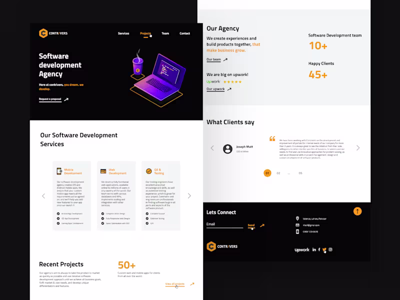 Cover image for Contrivers — Agency Website UI/UX
