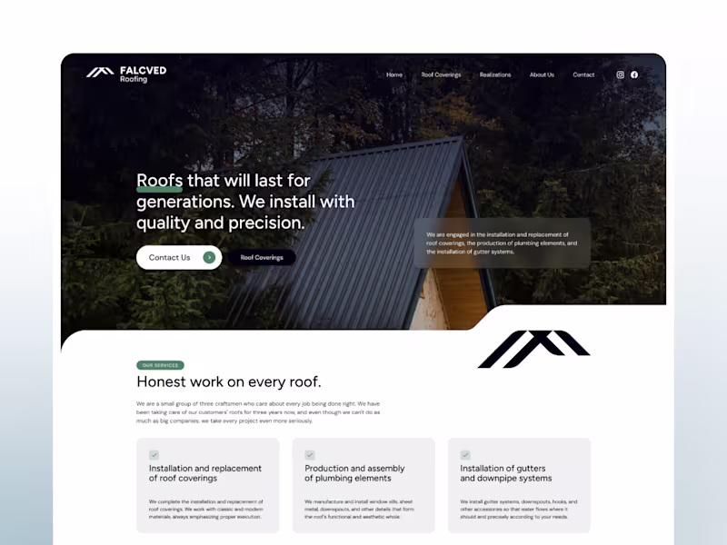 Cover image for Professional Web Design and Development for a Roofing Specialist