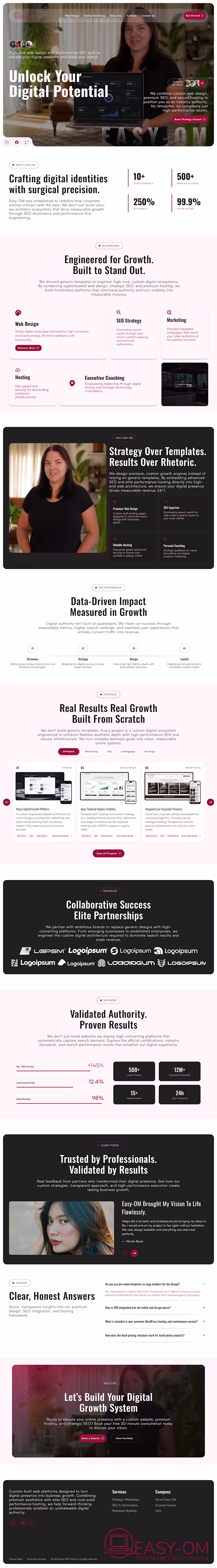 Cover image for Easy-OM Homepage Redesign | UI/UX