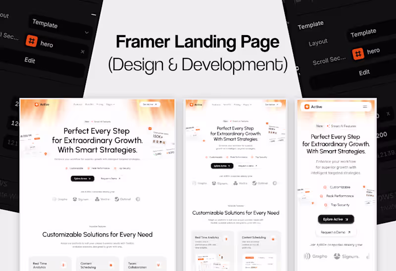 Cover image for Framer Landing Page (Design and Development)