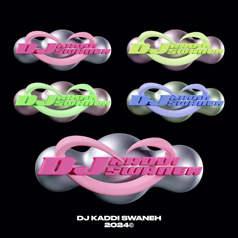 Cover image for DJ logo design and 3D render