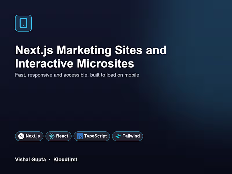 Cover image for Next.js Marketing Sites and Interactive Microsites