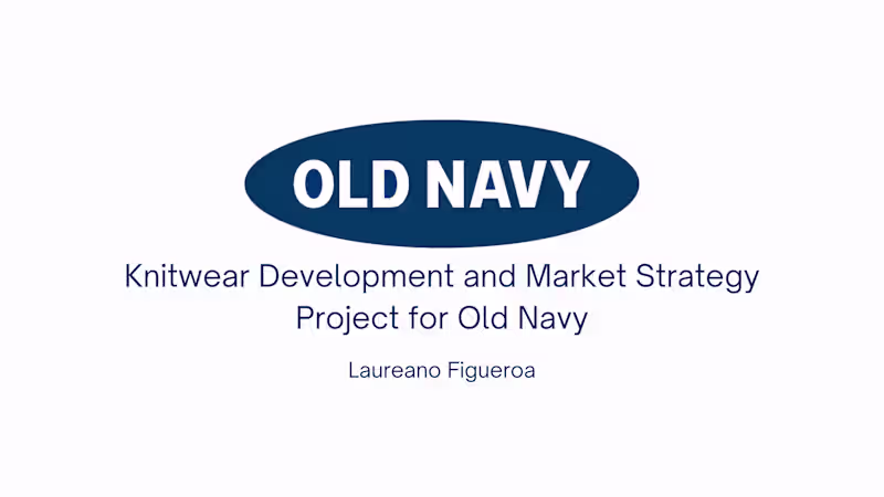Cover image for Knitwear Development & Market Strategy for Old Navy