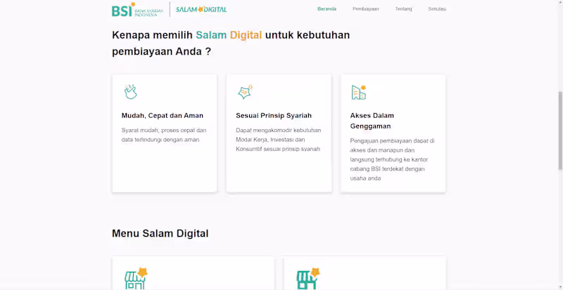 Cover image for Financial Support Web for SMEs (Salam Digital)