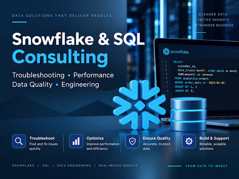 Cover image for Snowflake & SQL Consulting
