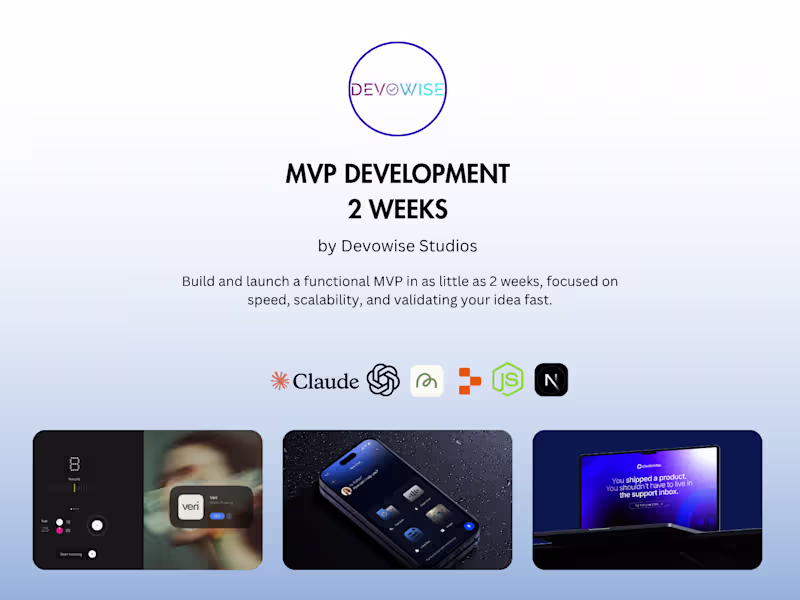 Cover image for We Build AI MVPs in 2 Weeks - From Idea to Launch