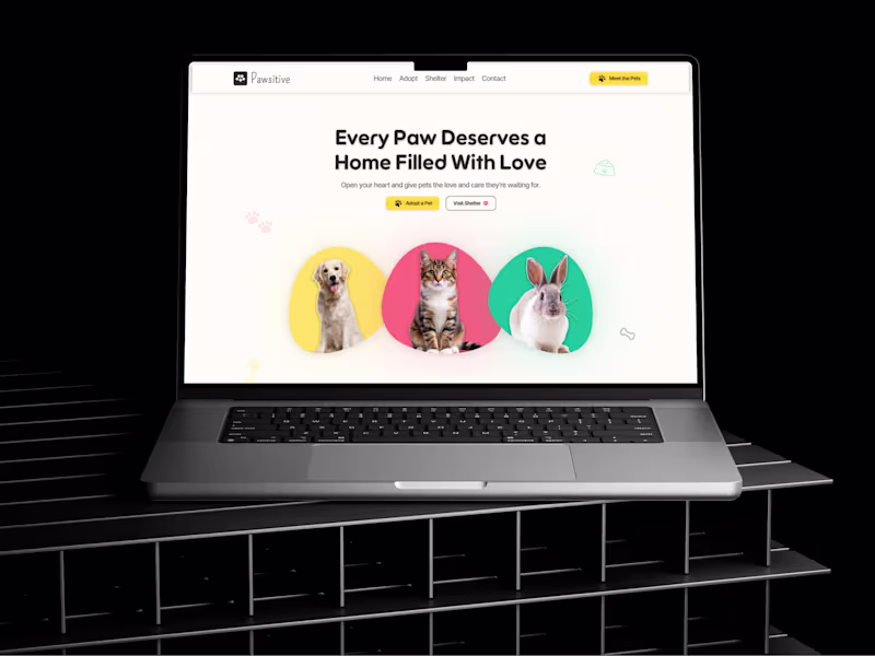 Cover image for Pawsitive - Pet Adoption Website Design 