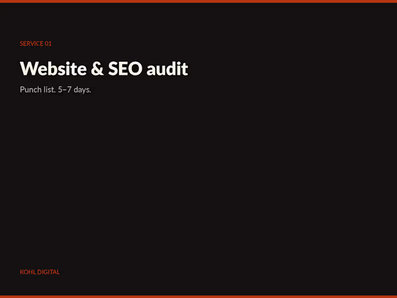 Cover image for Website & SEO audit