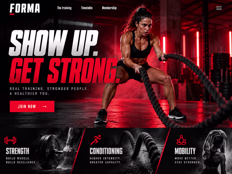 Cover image for FORMA — Fitness Club Website
A