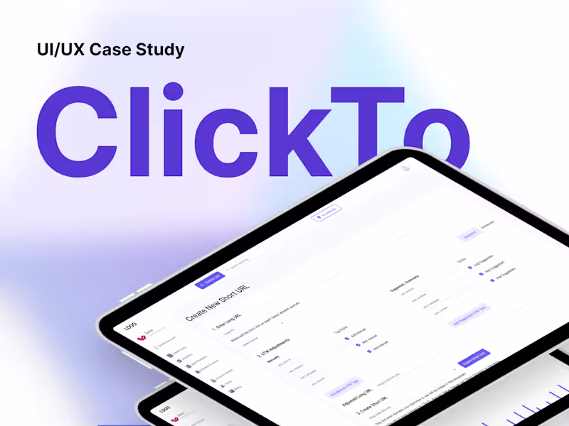 Cover image for ClickTo Web App - UI/UX Case Study