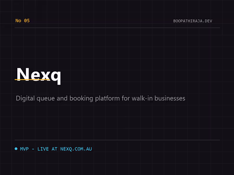 Cover image for Digital queue platform for walk-in
