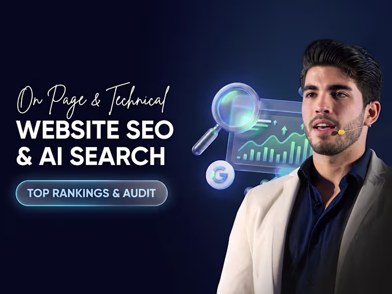 Cover image for  technical on page SEO optimization, website audit and ai search