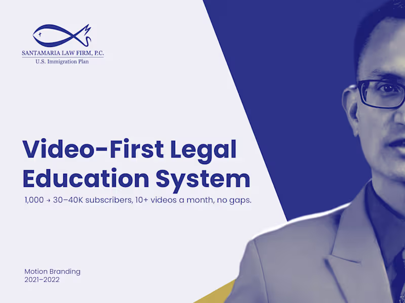 Cover image for Santamaria Law Firm — Video-First Legal Education System