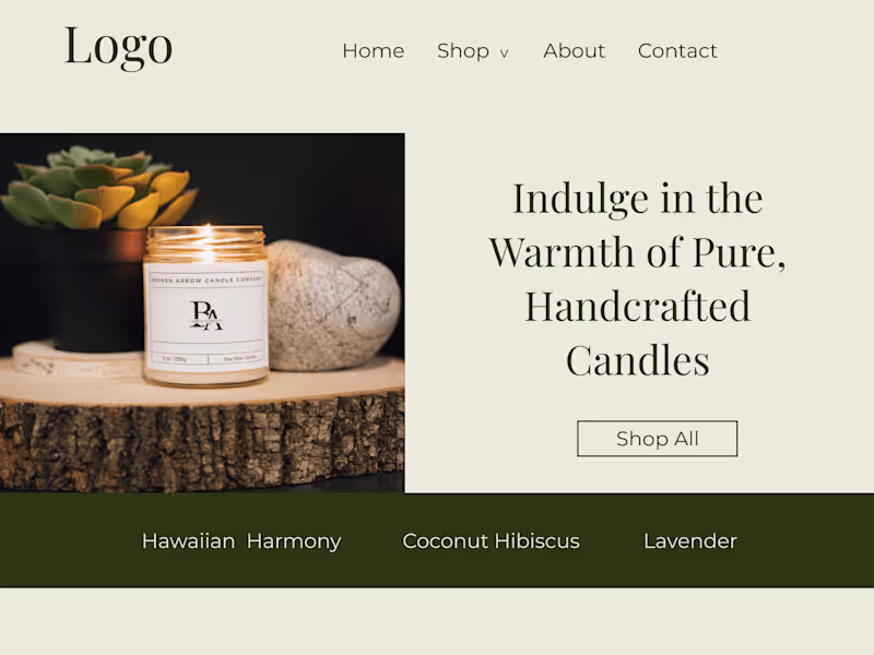 Cover image for candle website - sample website
