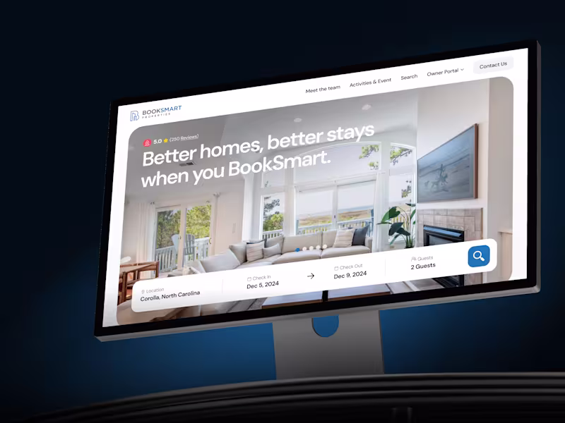 Cover image for Vacation Rental/Booking Website Design