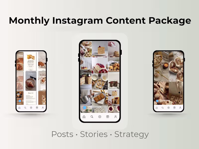 Cover image for Monthly Instagram Content Package - Portfolio Sample