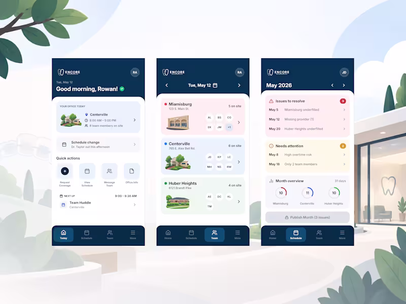 Cover image for Orthodontic Scheduling App UI/UX Design