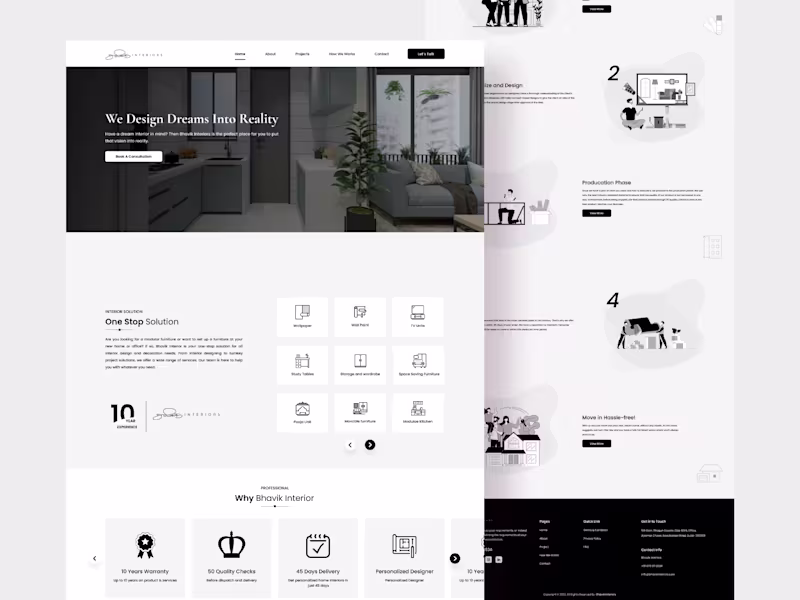 Cover image for Interiors Website UI UX Design | Web UI Design