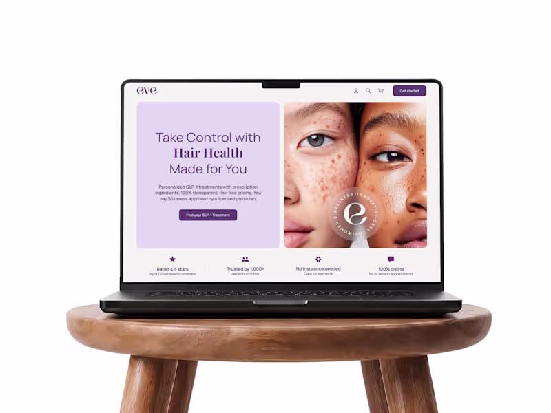 Cover image for Eve — GLP-1 Care Website Design & Webflow Development