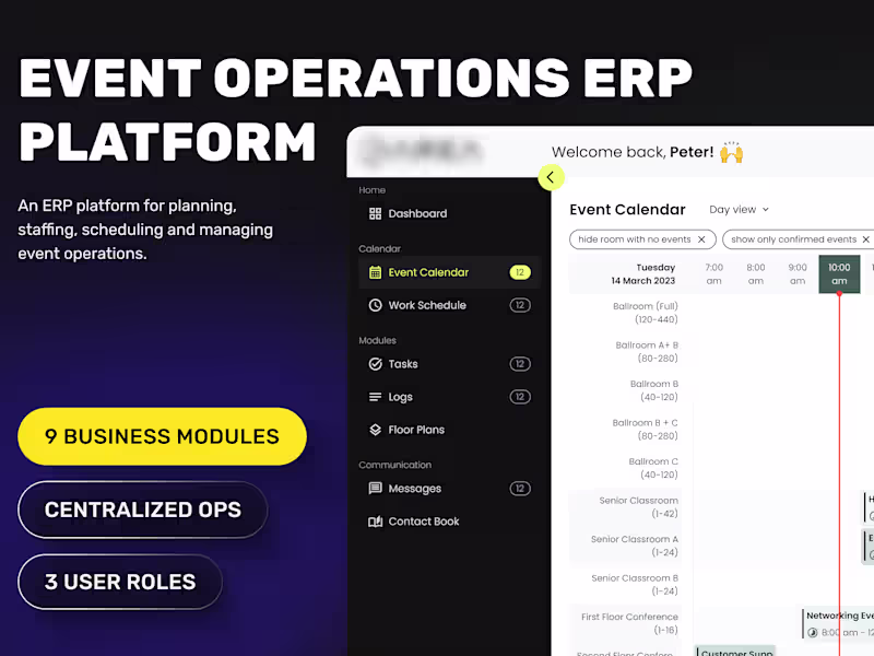 Cover image for ERP Platform for Event Operations Management
