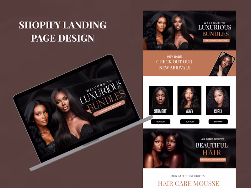 Cover image for Shopify Landing Page Design for Luxurious Bundles