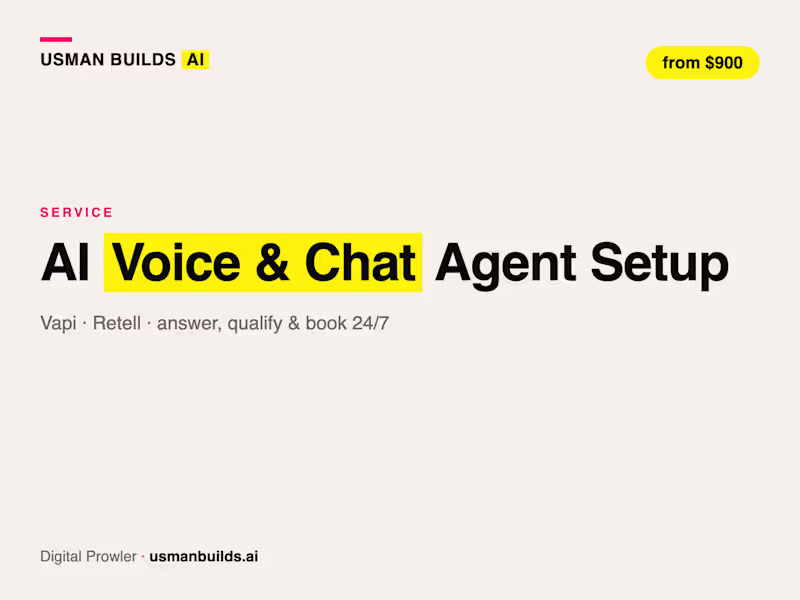 Cover image for AI Voice & Chat Agent Setup