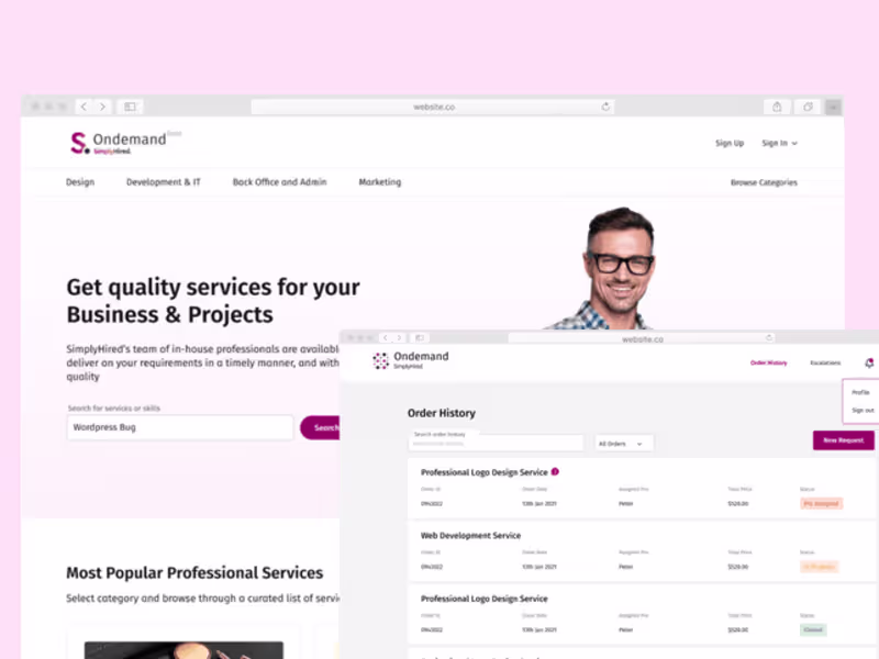 Cover image for Simplyhired Ondemand - A better way to connect clients to profes