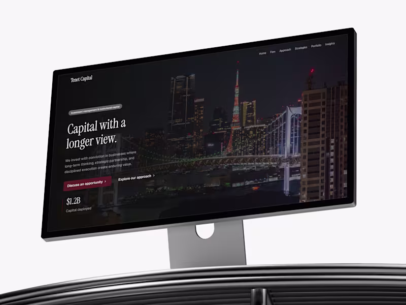 Cover image for Tenet Capital Website Refinement