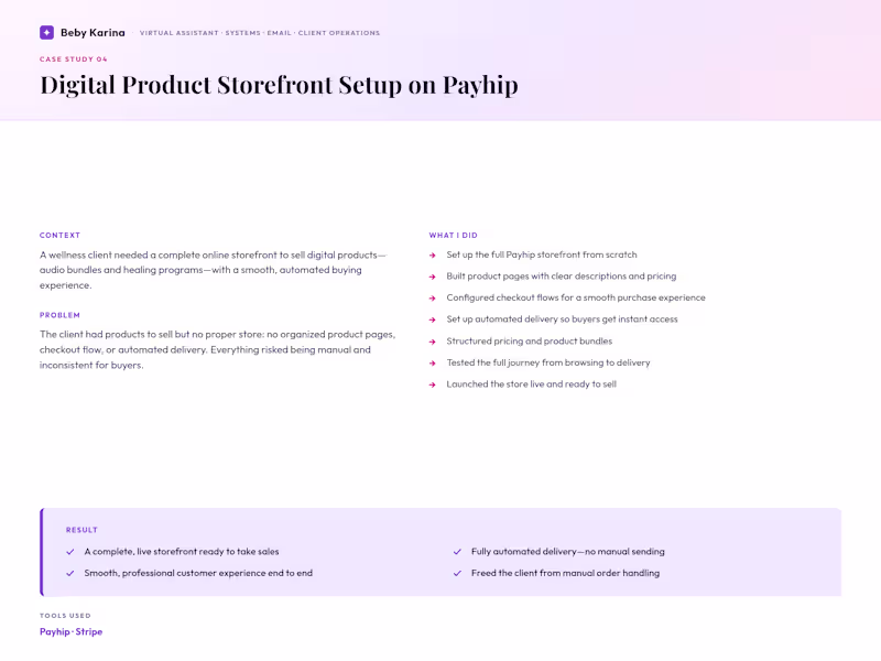Cover image for Digital Product Storefront (Payhip)