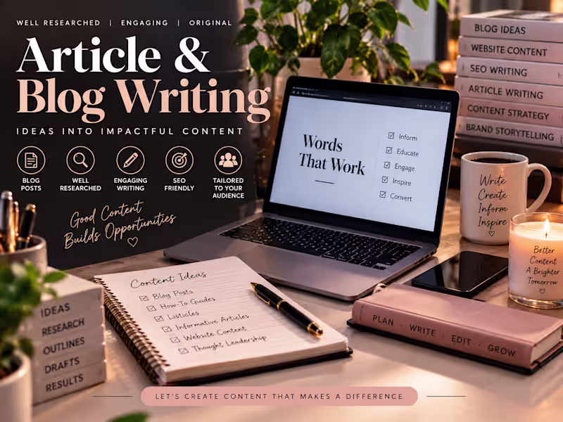 Cover image for Article and Blog Writing