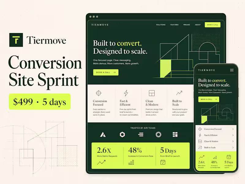 Cover image for Conversion-focused B2B SaaS landing page in 5 days