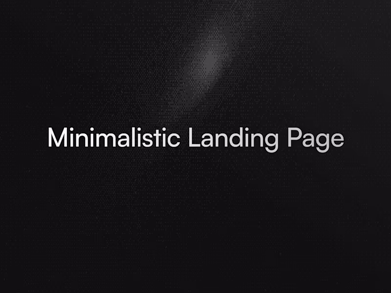 Cover image for Minimalist Landing Page Design & No-Code Development