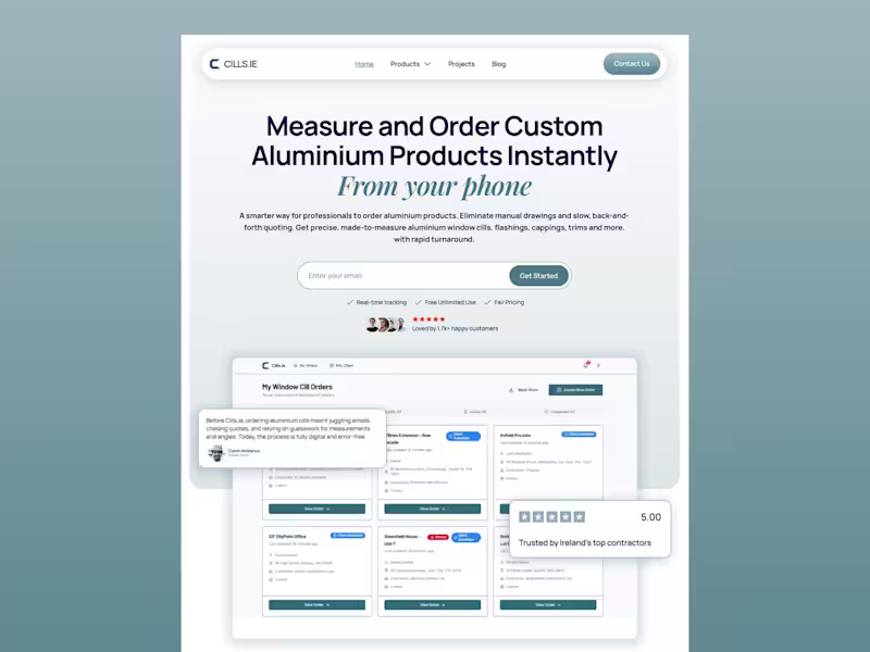 Cover image for Cills.ie Digital Aluminium Ordering Platform Web Development